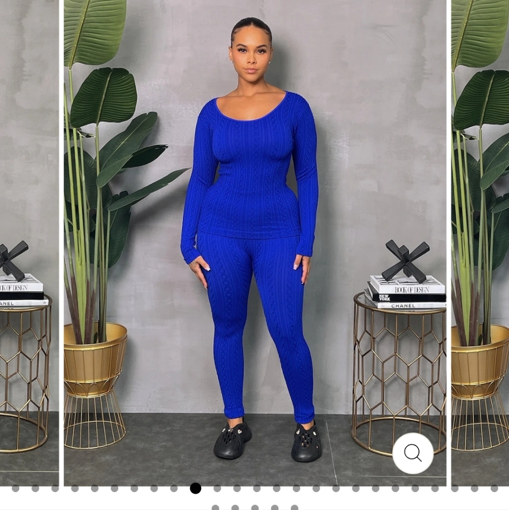 2pc royal blue outfit